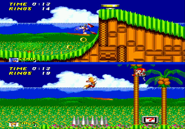 Sonic the Hedgehog 2, complete with split screen multiplayer. 